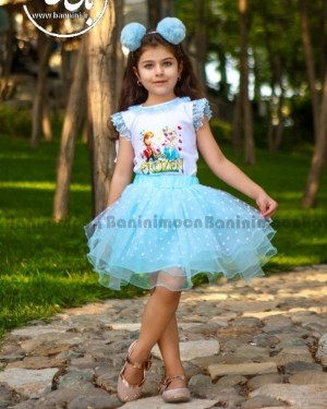 تاپ السا با یه دامن پفی-130895